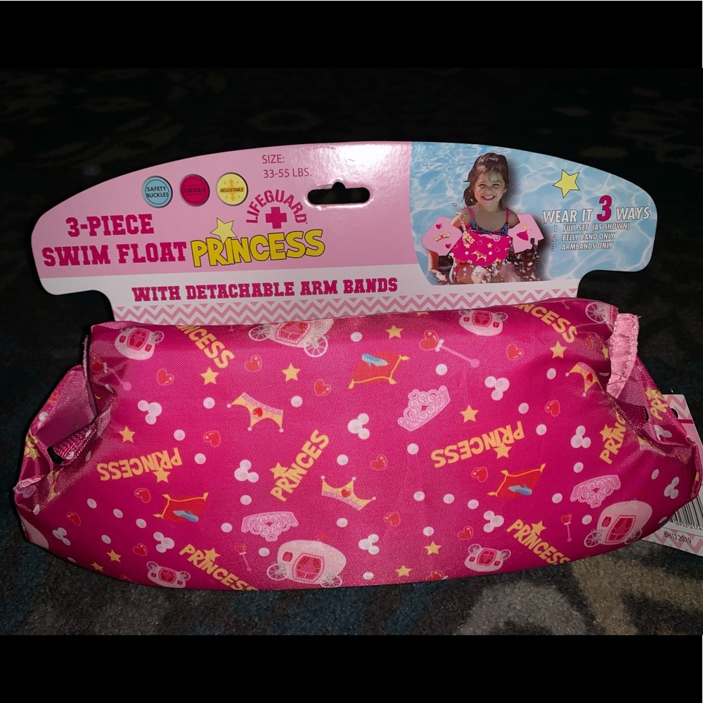 3 piece princess print swim float